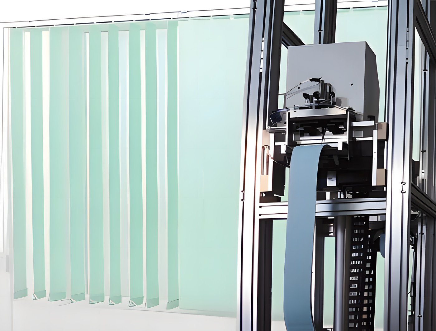 Computerized vertical blind processing machine